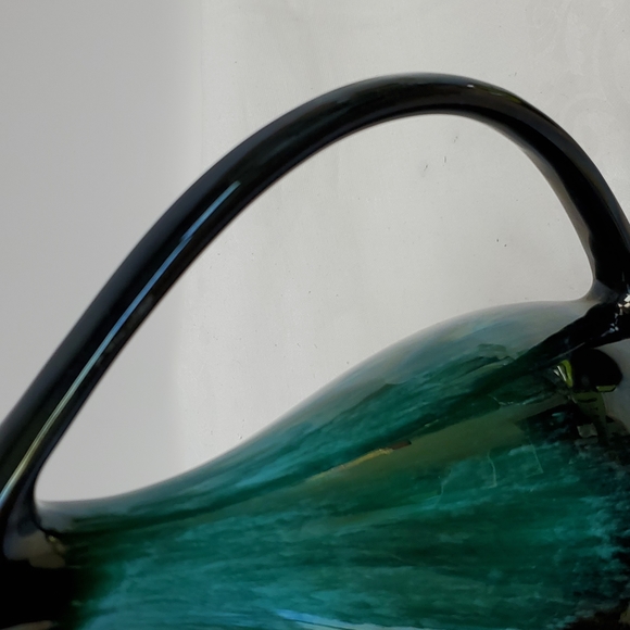 - Vintage BlueMountain Pottery red-ware glazed handled  pitcher - Picture 3 of 7